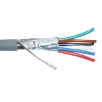 Belden 5304FE 6 Conductor 18 AWG Security & Alarm Cable - Gray - 500 Foot