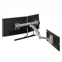 Chief K1S22HS Kontour K1S Dynamic Slatwall Mount Dual Monitor Array- Silver