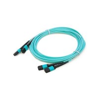 AddOn 10m OM4 Aqua Duplex Patch Cable  