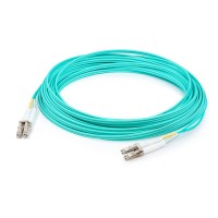 AddOn 50m OM3 Aqua Duplex Patch Cable  