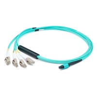 AddOn 2m OM4 Aqua Duplex Fanout Cable  